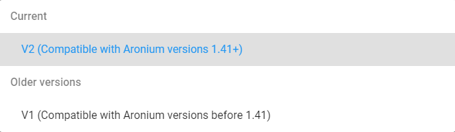 Select current version