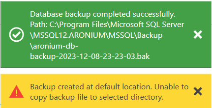 database backup error
