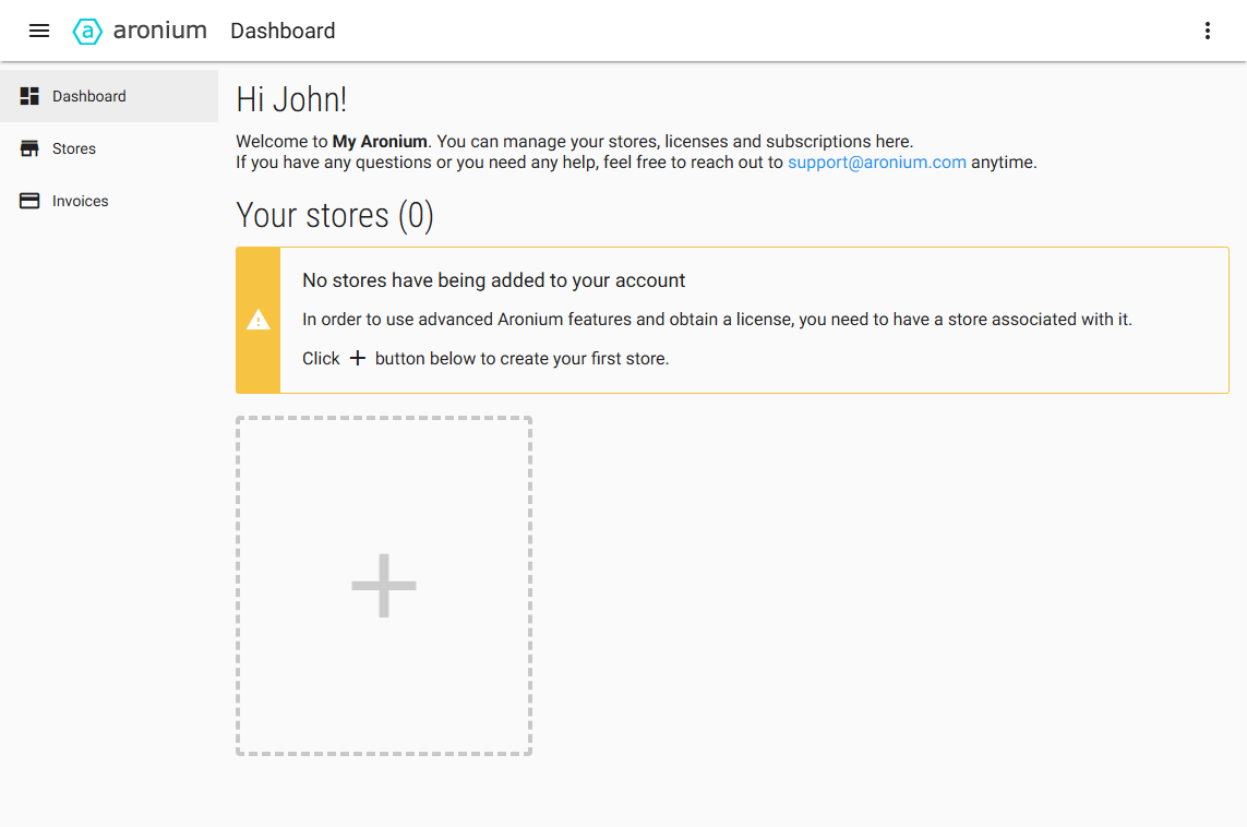 Dashboard first look