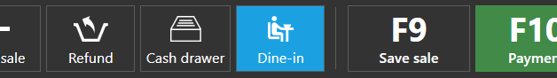 Change selected service type for dine-in or takeaway